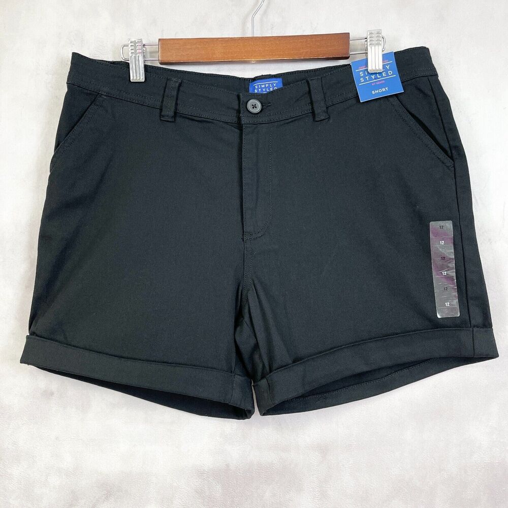 Simply‎ Styled Womens Chino Shorts Size 12 Cuffed Classic Summer Beachy Travel